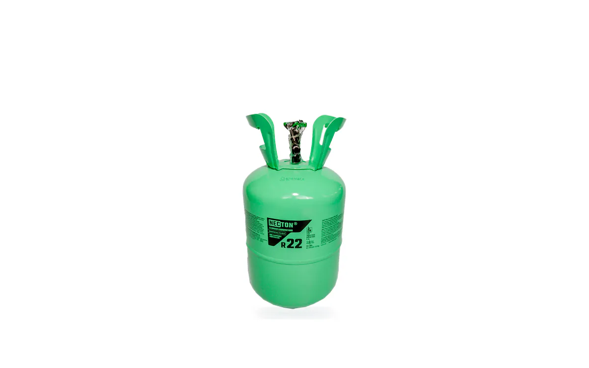 Garrafa Necton R-22 de 6,8 kg sobre fondo blanco